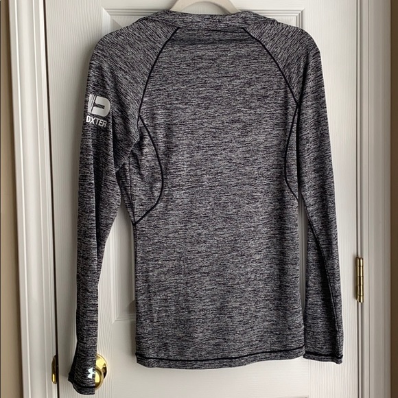 Quarter Zip Semi-Fitted Under Armour Gray Pullover - Picture 6 of 8
